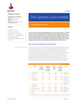 The German juice market