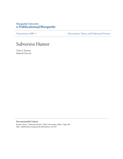 Subversive Humor - e-Publications@Marquette
