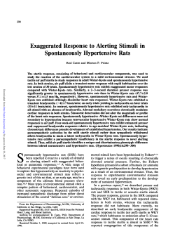 Exaggerated Response to Alerting Stimuli in