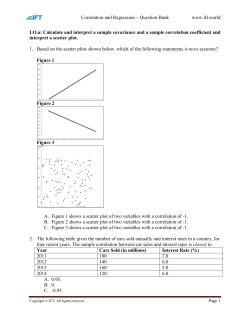 Correlation and Regression &ndash; Question Bank www.ift.world LO.a