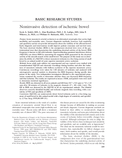 Noninvasive detection of ischemic bowel