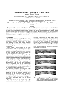 Dynamics of a Liquid Film Produced by Spray Impact onto a Heated