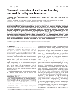 Neuronal correlates of extinction learning are