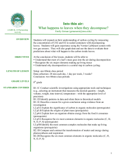Into thin air - KBS GK12 Project
