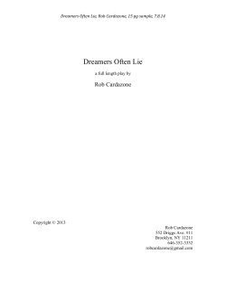 Dreamers Often Lie - New Play Exchange