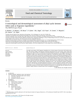 A toxicological and dermatological assessment of alkyl