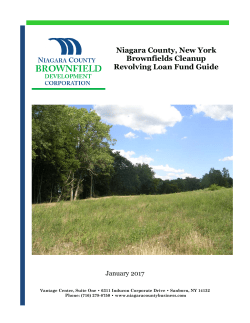 Niagara County Brownfields Cleanup Revolving Loan Fund Guide