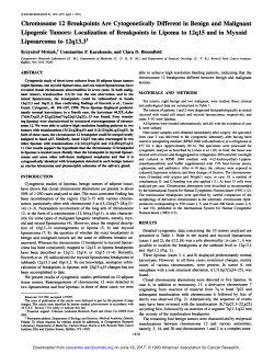 Chromosome 12 Breakpoints Are