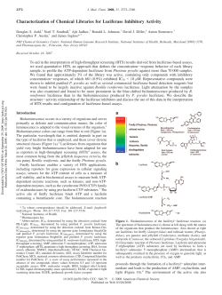 Characterization of Chemical Libraries for