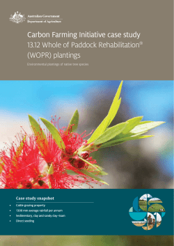 Carbon Farming Initiative case study 13.12 Whole of Paddock