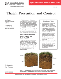 Thatch Prevention and Control - FSA-6139