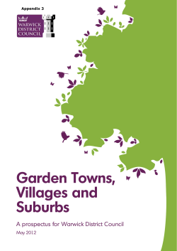 Garden Towns, Villages and Suburbs