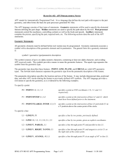 APT Programming Notes