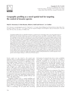 Geographic profiling as a novel spatial tool for targeting the control