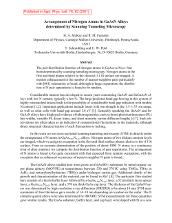 Arrangement of Nitrogen Atoms in GaAsN Alloys determined by