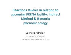 Reactions studies in relation to upcoming FRENA facility: Indirect