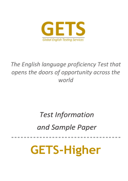 GETS-Higher - Cardiff Metropolitan University