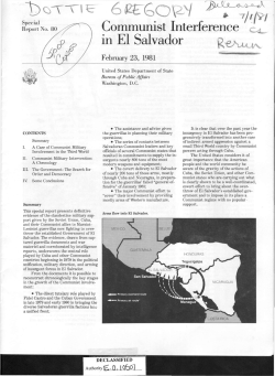 Communist Interference in El Salvador