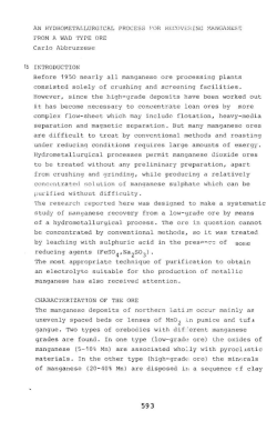 AN HYDROMETALLURGICAL PROCESS FOH HECOVl:IUf\iC