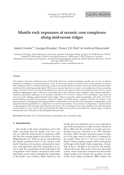 Mantle rock exposures at oceanic core complexes along mid