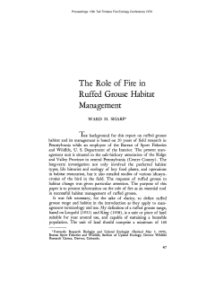 The Role of Fire in Ruffed Grouse Habitat Management