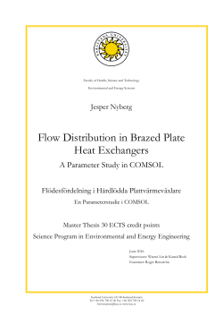 Flow Distribution in Brazed Plate Heat Exchangers