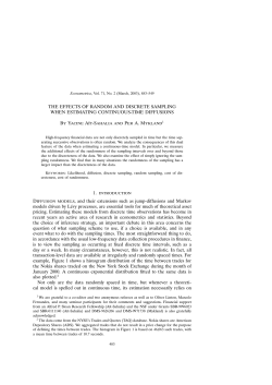 The effects of random and discrete sampling when estimating