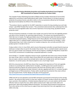 Canadian Produce Marketing Association and Canadian