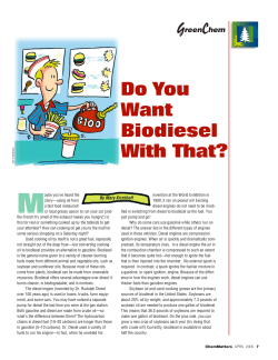 Do You Want Biodiesel With That?