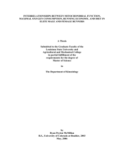 interrelationships between mitochondrial function, maximal oxygen