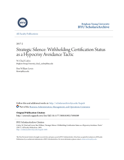 Strategic Silence: Withholding Certification Status as a Hypocrisy