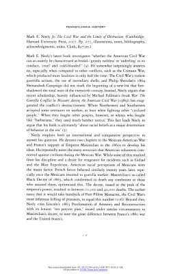 The Civil War and the Limits of Destruction by Mark E. Neely