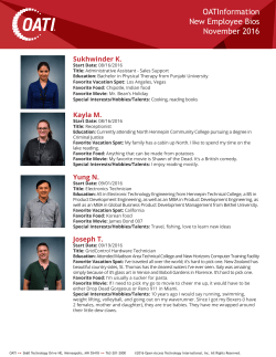 OATInformation New Employee Bios November 2016