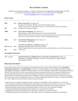 Curriculum Vitae - USF :: Biological Sciences