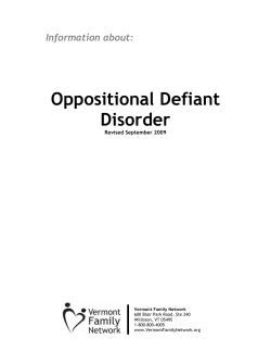 Oppositional Defiant Disorder