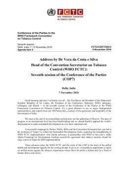 Address - World Health Organization