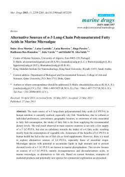 Alternative Sources of n-3 Long-Chain Polyunsaturated Fatty Acids