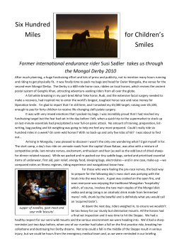 Six Hundred Miles for Children`s Smiles