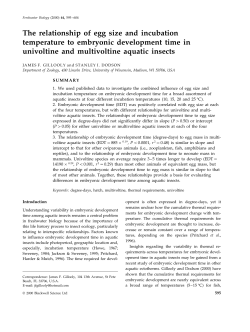 The relationship of egg size and incubation temperature to