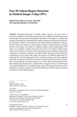 Fast 3D Salient Region Detection in Medical Images Using GPUs