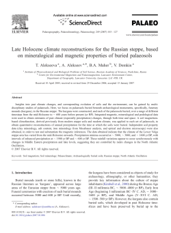 Late Holocene climate reconstructions for the Russian steppe