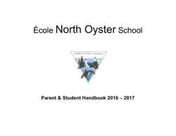 Student Handbook - North Oyster Elementary