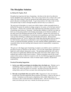 The Discipline Solution