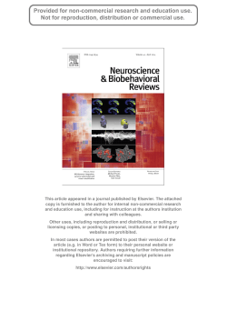 Neurobiological Biobehavioral Reviews