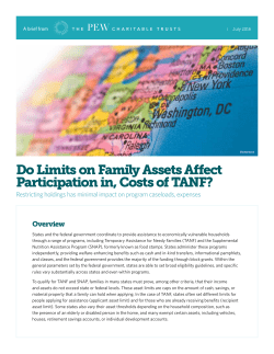Do Limits on Family Assets Affect Participation in, Costs of TANF?