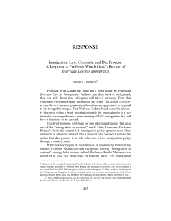 Immigration Law, Contracts, and Due Process