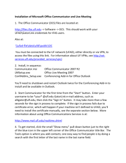 Installation of Microsoft Office Communicator and Live Meeting 1