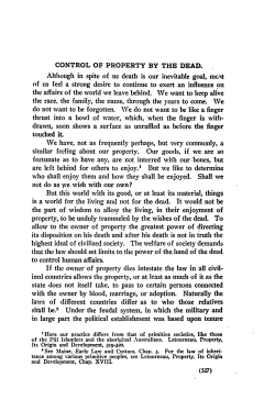 Control of Property by the Dead - Penn Law: Legal Scholarship