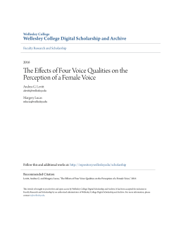 The Effects of Four Voice Qualities on the Perception of a Female