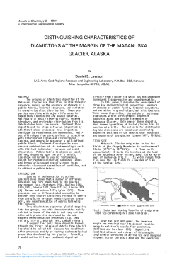 distinguishing characteristics of diamictons atthe margin ofthe